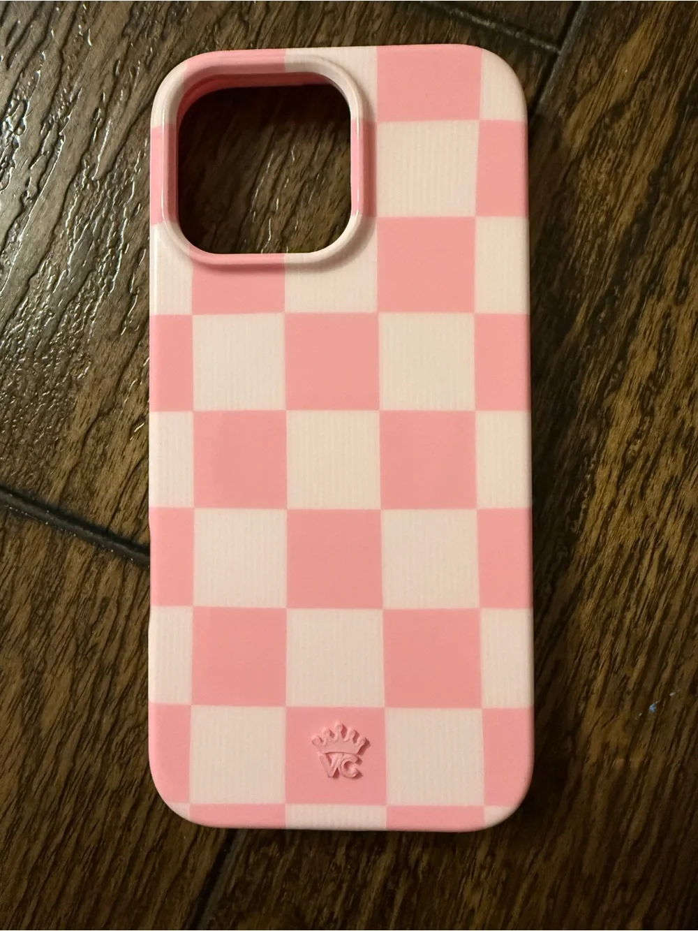 Velvet Caviar Pink White Checkered Phone Case